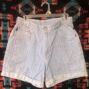 Mom Jean Striped Shorts